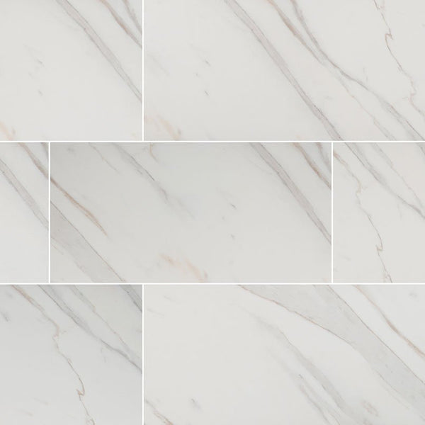 MSI Floor Tiles Pietra Calacatta White-Cool Matte 12