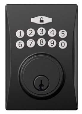 34-FV5010BLK Centinel 1 Electronic Deadbolt Keyed Black 
