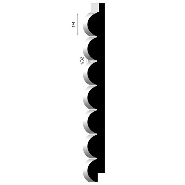 Allure Collection: MDF Elevate Reeded Paneling 5 5/16 x 1/2 (16' Lengths)