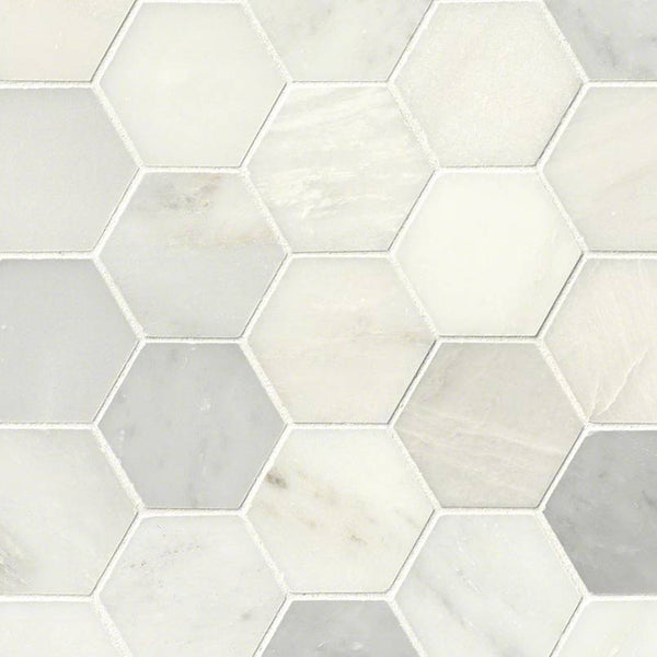 MSI Hexagon Mosaic Greecian White-Cool Polished 12