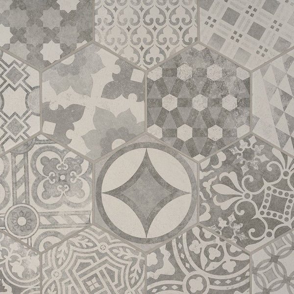 MSI Hexagon Floor Tiles Kenzzi Mixana Gray-Light Matte 7