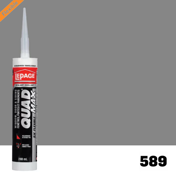 QUAD MAX 280mL Grey #589 All Weather Flexible Window, Door & Siding Sealant