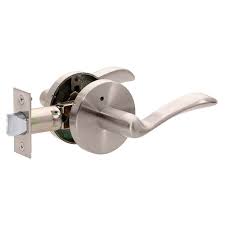 30-D004524SN Essex Lever Privacy Satin Nickle Round Rose