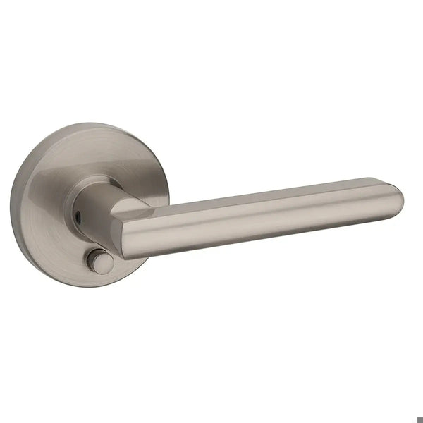 30-D006424SN Vega Lever Privacy Satin Nickle Round Rose