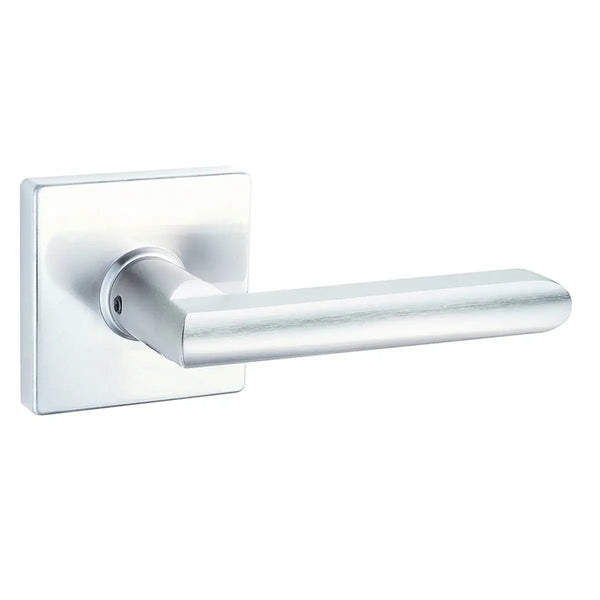 30-D006734SC Vega Lever Passage Satin Chrome Square Rose