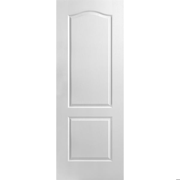 Solid 2 Panel Arch-Top Textured Moulded Door 18
