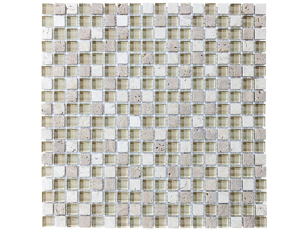 Anatolia 5/8 x 5/8 in (1.6 x 1.6 cm) Glass Stone Blend Mosaic, CRÈME BRULEE
