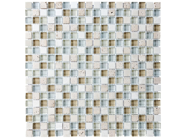 Anatolia 5/8 x 5/8 in (1.6 x 1.6 cm) Glass Stone Blend Mosaic, ICELAND