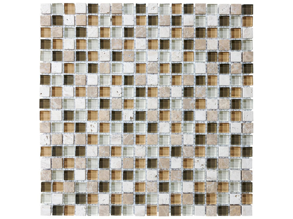Anatolia 5/8 x 5/8 in (1.6 x 1.6 cm) Glass Stone Blend Mosaic, BAMBOO