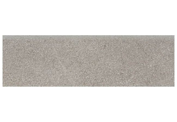 Anatolia 3 x 10 in (7.5 x 25 cm) Crux Matte Glazed Ceramic Bullnose, ASH