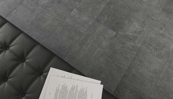 Anatolia 16 x 32 in (39.8 x 80 cm) Nexus Matte Pressed Glazed Porcelain, GRAPHITE
