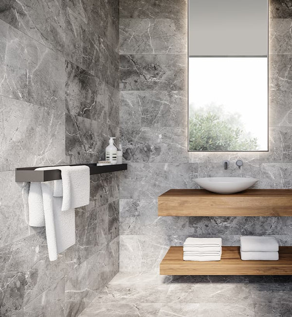 Anatolia 2 x 2 in (5 x 5 cm) Regency Matte Glazed Porcelain Mosaic, CARBON