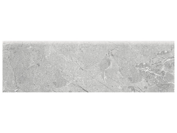 Anatolia 3 x 10 in (7.5 x 25 cm) Regency Glossy Glazed Ceramic Bullnose, CARBON
