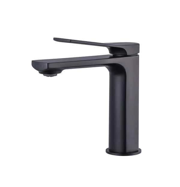 KubeBath Aqua Balli Single Lever Bathroom Vanity Faucet - BLACK