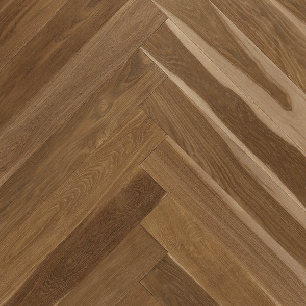 Biyork Engineered Hardwood Flooring Nouveau 7 Bespoke Hidden Cabin European Oak (HERRINGBONE) Wirebrushed 5