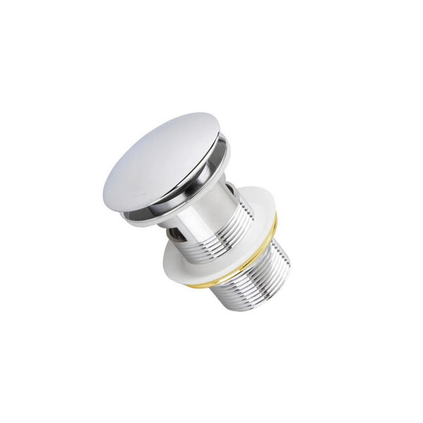 KubeBath Solid Brass Construction Pop-Up Drain With Overflow - Chrome