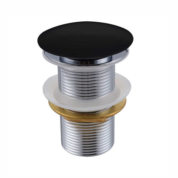 KubeBath Solid Brass Pop-Up Drain NO Overflow - Black
