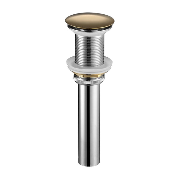 KubeBath Solid Brass Pop-Up Drain NO Overflow - Bronze