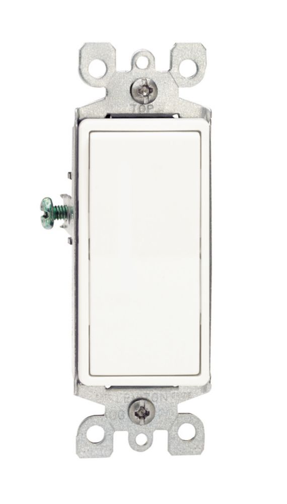 Decora Single Pole Switch, White