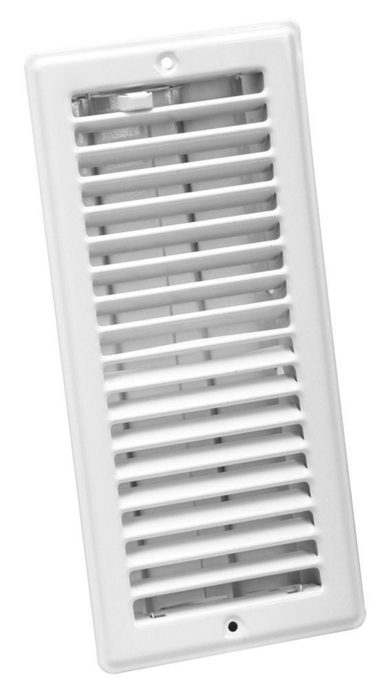 4 inch x 10 inch Ceiling Register - White