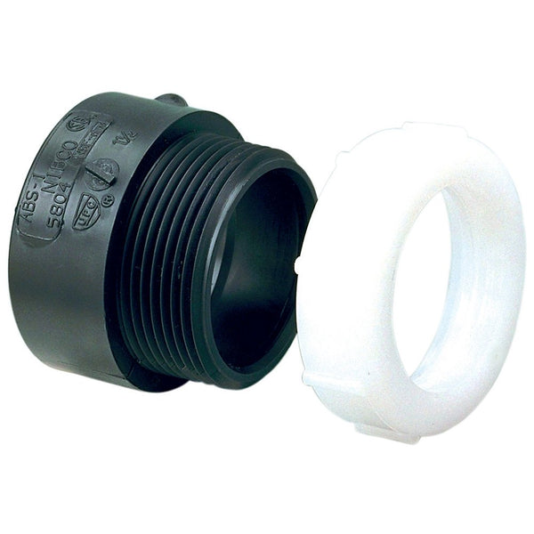 ABS DWV 1-1/2 Trap Adapter Hub x SJ