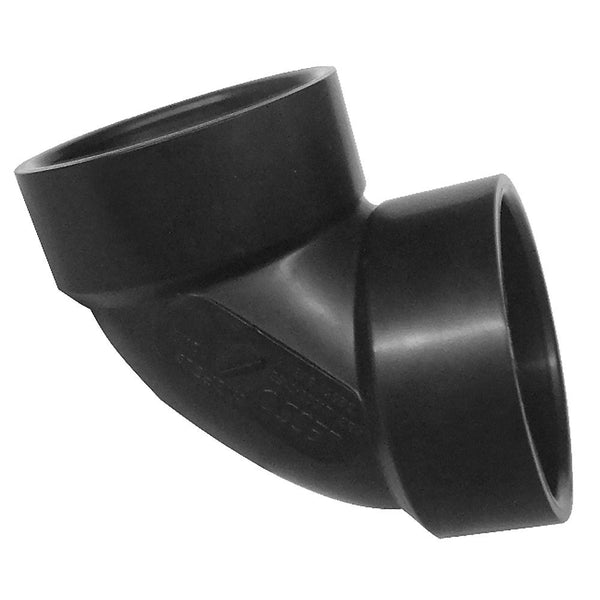 4 In. ABS 90 Degree Elbow All Hub