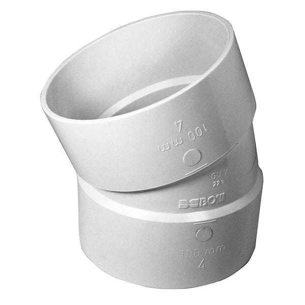 22 1/2° Elbow 4 inch Hub