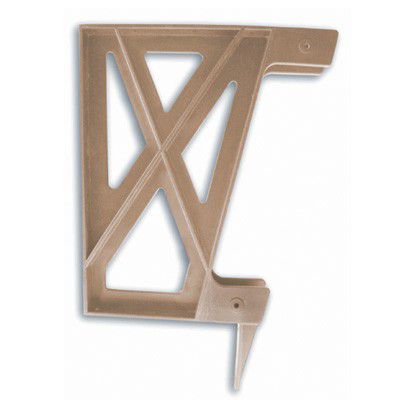 Plastic Deck Bench Bracket in Redwood