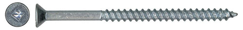 #10 x 3" Flat Head Square Drive Steel Wood Screws Zinc Plated - 100/Pack