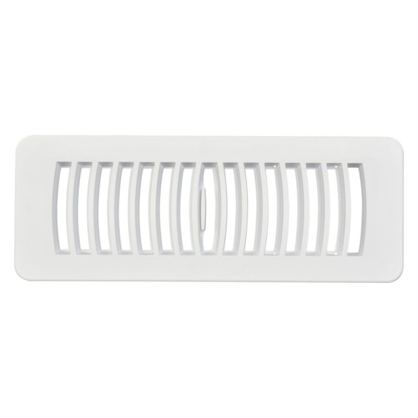 3 inch x 10 inch Plastic Floor Register - White