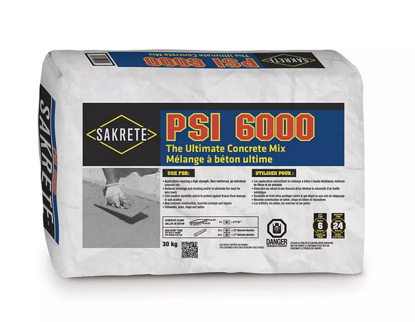 High Strength Concrete Mix - 6000PSI, 30kg