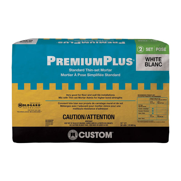 PremiumPlus Standard Thin-Set Mortar White - 50 lbs 
