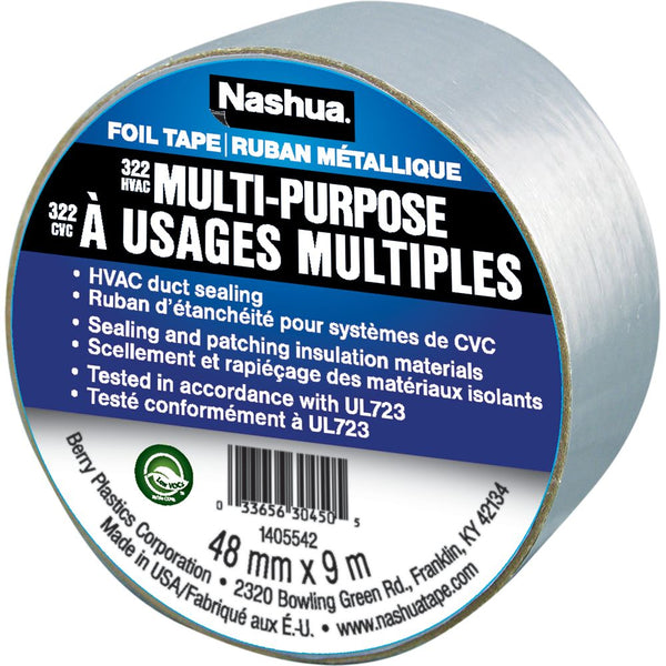 1.89 in x 10 yd 322 Multi-Purpose HVAC Foil Tape