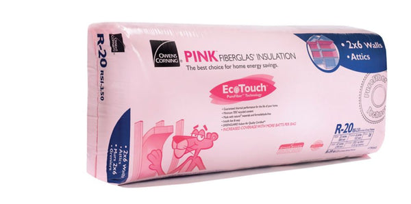 Owens Corning R-20 PINK NEXT GEN FIBERGLAS Insulation 23-inch x 47-inch x 6-inch (120.0 sq.ft.)