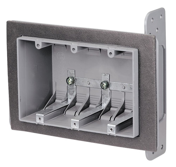 3 Gang Airtight Plastic Box 