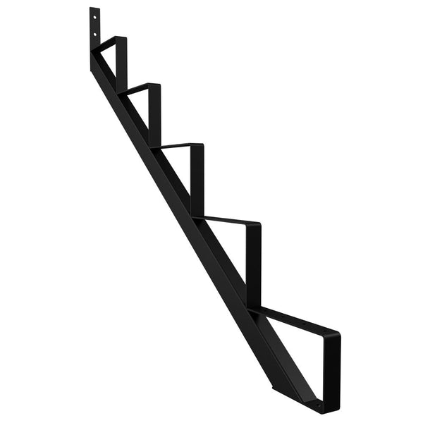 Steel Stair Riser, 5 Step - Black