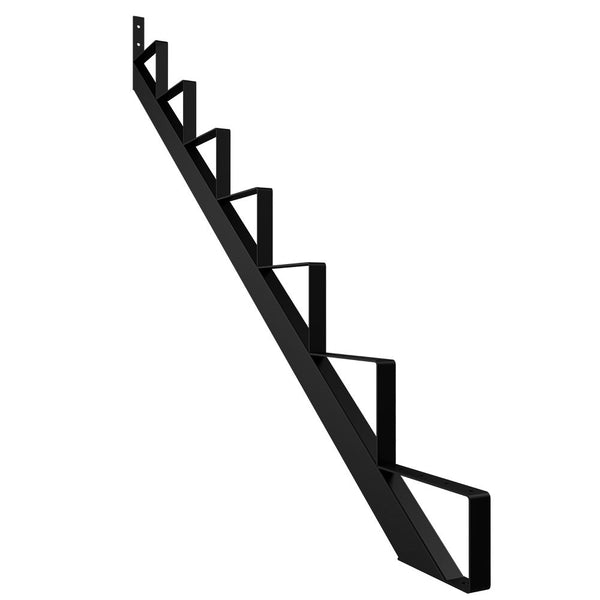 Steel Stair Riser, 7 step - Black