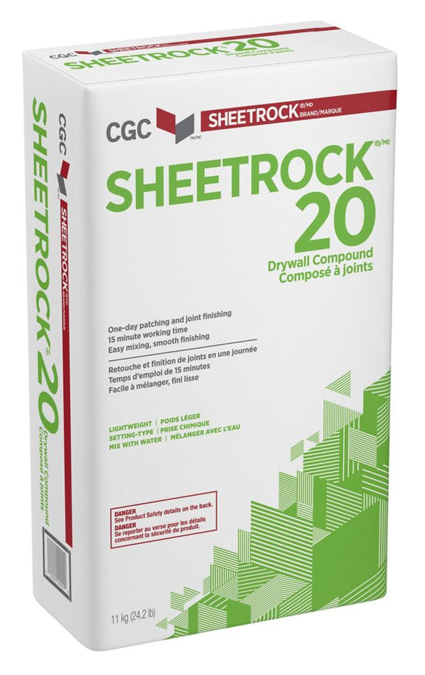 CGC Sheetrock 20 Setting-Type Joint Compound - 11 kg Bag (LIGHT GREEN)