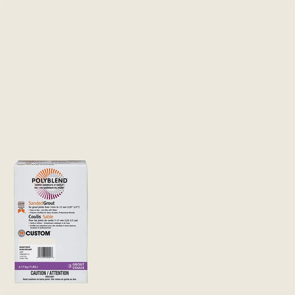 #381 Bright White - Polyblend Sanded Grout - 7 lbs