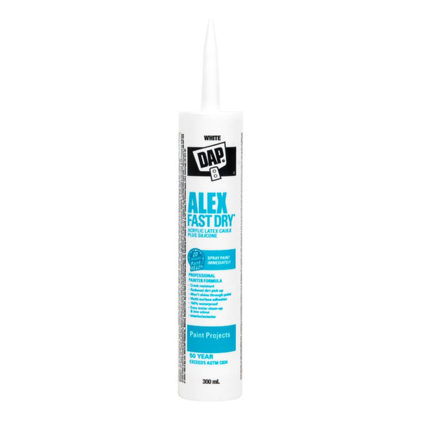 Alex Fast Dry Acrylic Latex Caulk with Silicone - White - 300ml