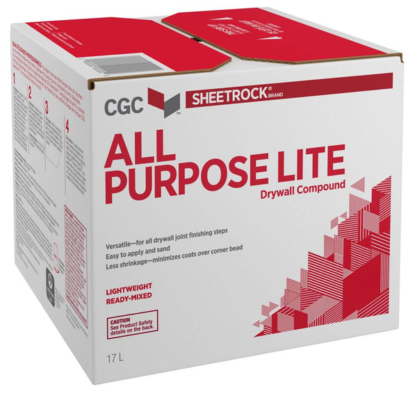 All-Purpose Ready-Mixed Lite Drywall Compound - 17 L Carton (RED)
