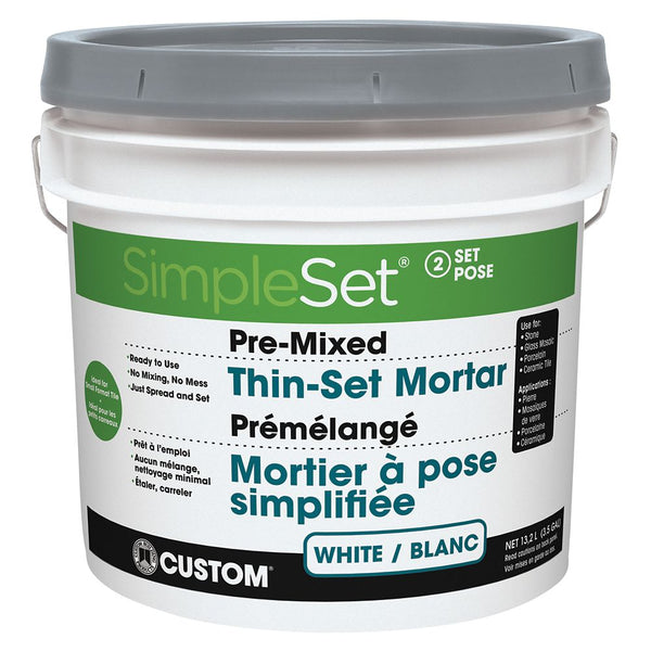 Pre-Mixed Tile & Stone Thin-Set Mortar - White 15.9L