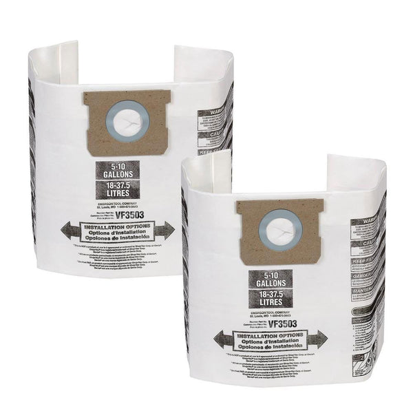 RIDGID Vacuum Dust Bags VF3503 Type B - 18 L to 38 L (2-Pack)