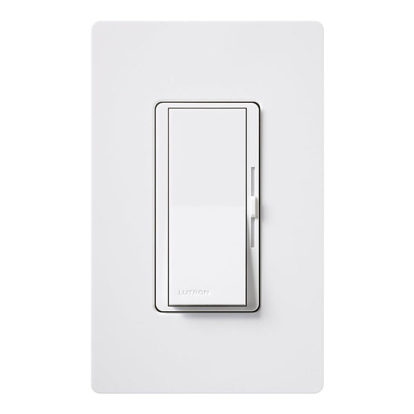 Diva Single Pole/3-Way CFL & LED Dimmer in White