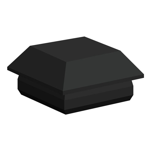 4-inch x 4-inch Plastic Post Cap in Black