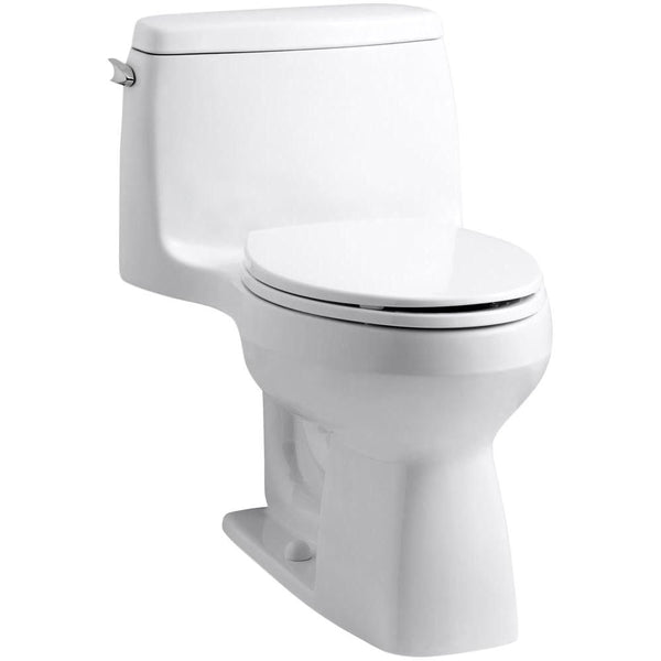 KOHLER Santa Rosa Comfort Height 1-Piece 1.28 GPF Compact Single Flush Elongated Toilet in White