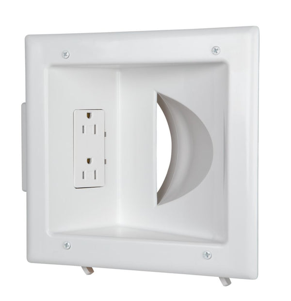 Recessed Media Plate Duplex Receptacle