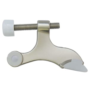 Hinge Door Stop in Satin Nickel