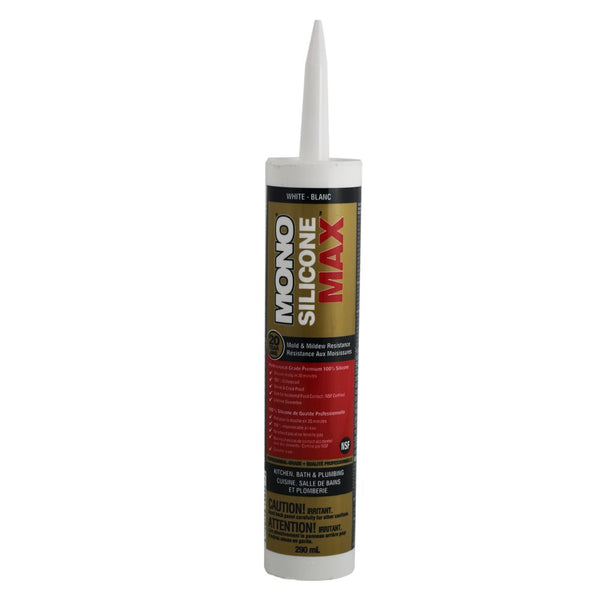 MONO Silicone Max Premium 290mL Kitchen & Bath Sealant in White
