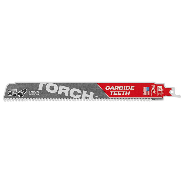 Milwaukee Tool 9-Inch 7 TPI Torch Carbide Teeth Metal Cutting SAWZALL Blade (1-Pack)